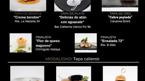 img/b/R29vZ2xl/AVvXsEiJ1kB0MLOEEh63TyNrfQiz3Qmaz2yM8B0vM2uZJaRI3bLhOK0_oJ9OuVKoirNgL0UiYf-_8rnbZUYY9ANeYOc2kk6CLut9aieGmnT56AmDFP1LkIFadqPBIVmCcr6Tr6ioiySwdA4LmoIz/s640/Ganadores_y_finalistas_Ruta_Tapas_P_C3_A1jara.jpg